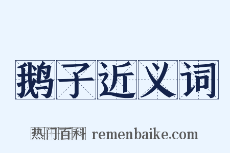 鹅子近义词是什么意思的图片